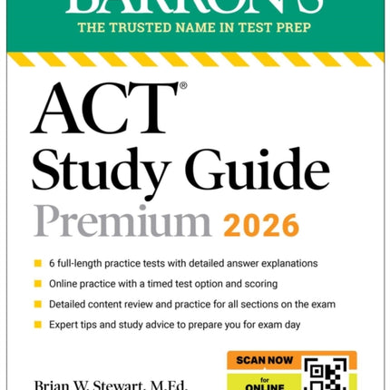 ACT Study Guide Premium 2026 6 Practice Tests  Comprehensive Review  Online Practice