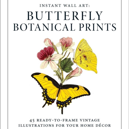 Instant Wall Art  Butterfly Botanical Prints