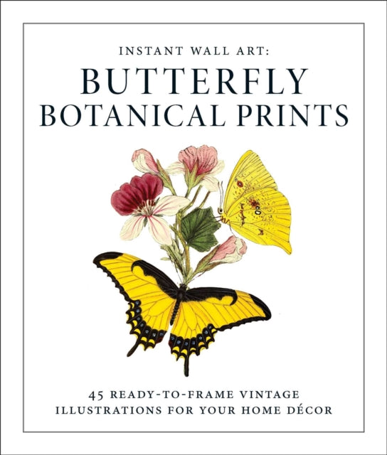 Instant Wall Art  Butterfly Botanical Prints