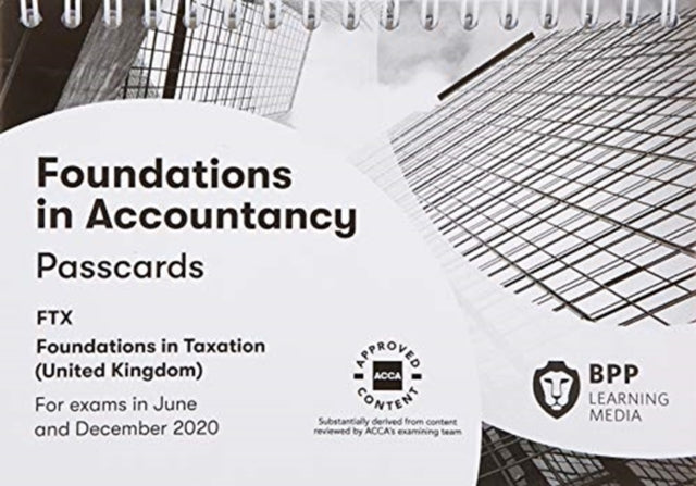 FIA Foundations in Taxation FTX FA2019