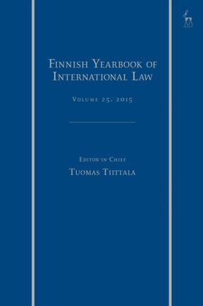 Finnish Yearbook of International Law, Volume 25,