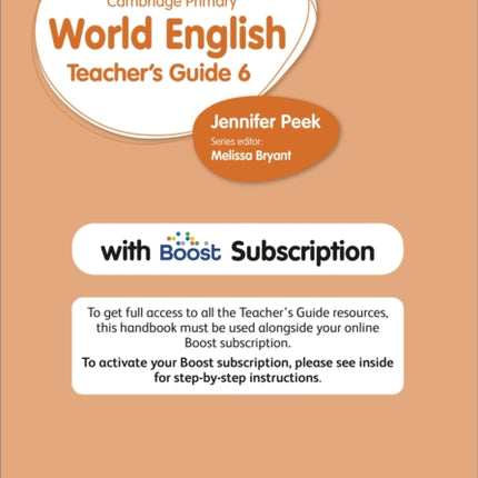 Cambridge Primary World English Teachers Guide Stage 6 with Boost Subscription For English as a Second Language