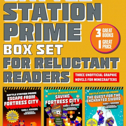 The Unofficial Battle Station Prime Box Set for Reluctant Readers: High-Interest, Illustrated Graphic Novels for Minecrafters