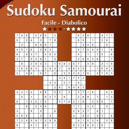 Sudoku Samurai - Da Facile a Diabolico - Volume 1 - 159 Puzzle