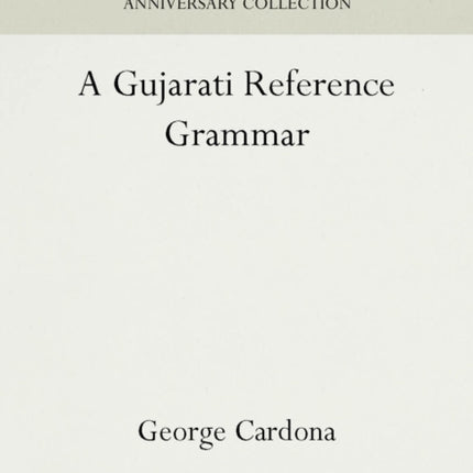 A Gujarati Reference Grammar