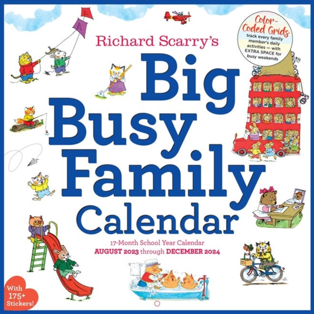 Richard Scarry Big Busy Family 2024 Wall Calendar: Track Every Family Member's Daily Activities