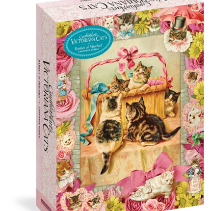 Cynthia Harts Victoriana Cats Basket of Mischief 1000Piece Puzzle