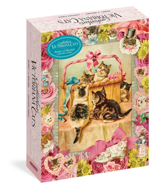 Cynthia Harts Victoriana Cats Basket of Mischief 1000Piece Puzzle