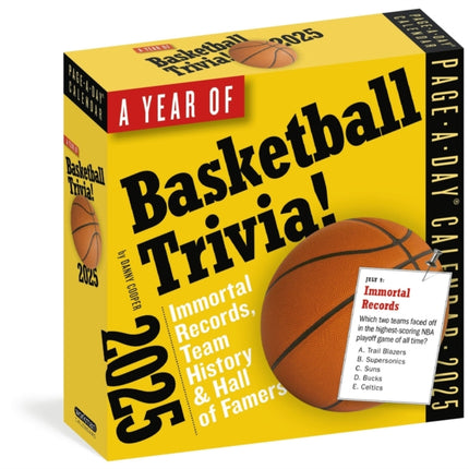 Year of Basketball Trivia PageADay Calendar 2025