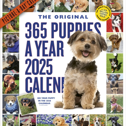 365 PuppiesAYear PictureADay Wall Calendar 2025