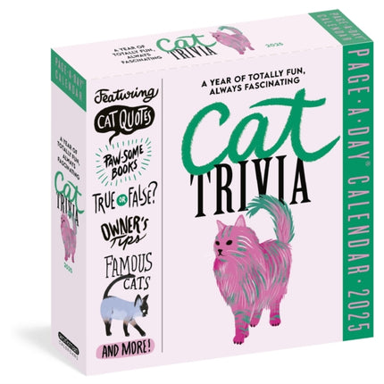 Cat Trivia PageADay Calendar 2025