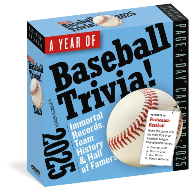 Year of Baseball Trivia PageADay Calendar 2025