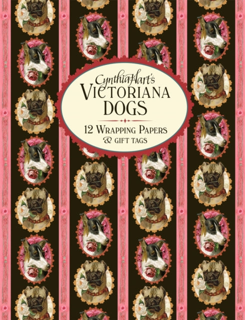 Cynthia Harts Victoriana Dogs 12 Wrapping Papers and Gift Tags