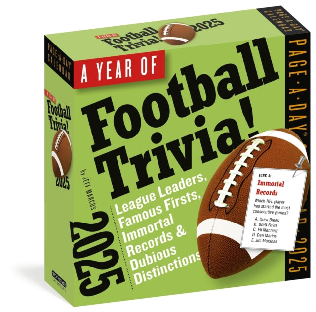 Year of Football Trivia PageADay Calendar 2025