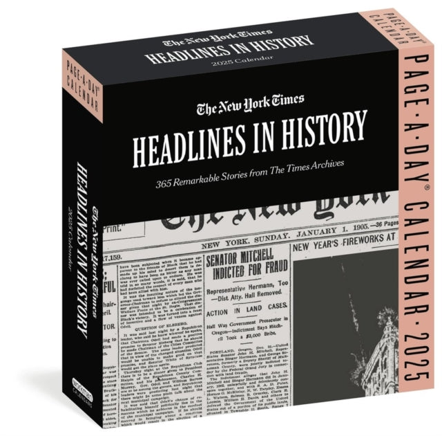 The New York Times Headlines in History PageADay Calendar 2025