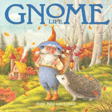 Gnome Life Mini Wall Calendar 2026