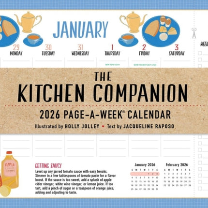 Kitchen Companion PageAWeek Calendar 2026