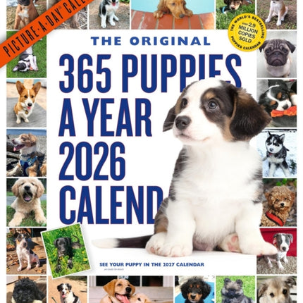 365 PuppiesAYear PictureADay Wall Calendar 2026