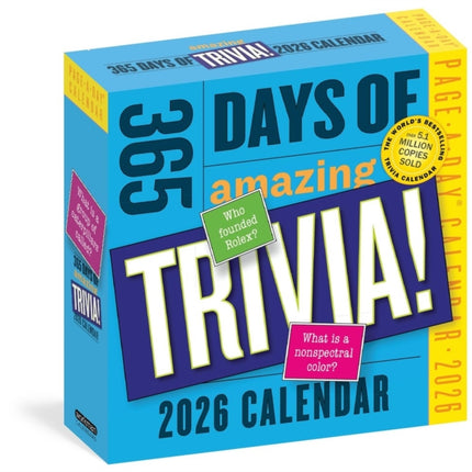 365 Days of Amazing Trivia PageADay Calendar 2026