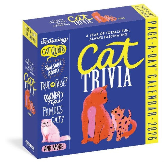 Cat Trivia PageADay Calendar 2026