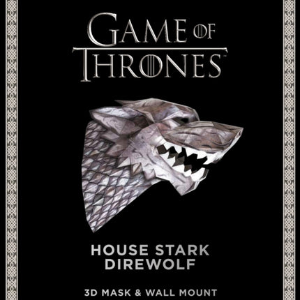 Game of Thrones Mask: House Stark Direwolf (3D Mask & Wall Mount)