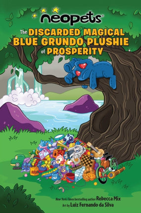 Neopets The Discarded Magical Blue Grundo Plushie of Prosperity