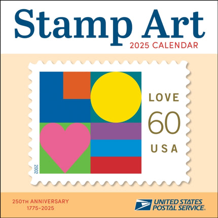 United States Postal Service Stamp Art 2025 Wall Calendar