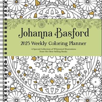 Johanna Basford 12Month 2025 Weekly Coloring Calendar