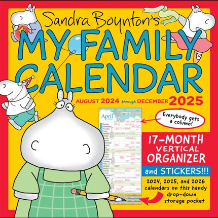 Sandra Boyntons My Family Calendar 17Month 20242025 Family Wall Calendar