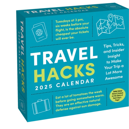 Travel Hacks 2025 DayToDay Calendar