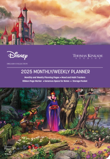 Disney Dreams Collection by Thomas Kinkade Studios 12Month 2025 MonthlyWeekly Planner Calendar