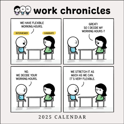 Work Chronicles 2025 Wall Calendar