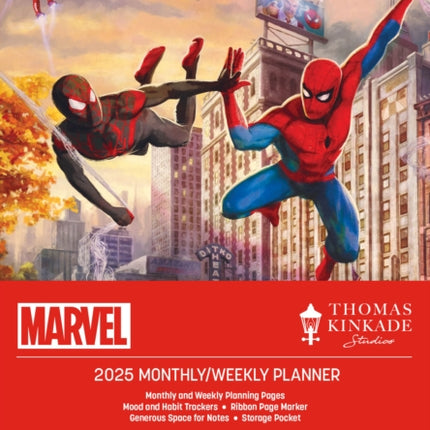 Marvels SpiderMan and Friends The Ultimate Alliance by Thomas Kinkade Studios 12Month 2025 MonthlyWeekly Planner Calendar