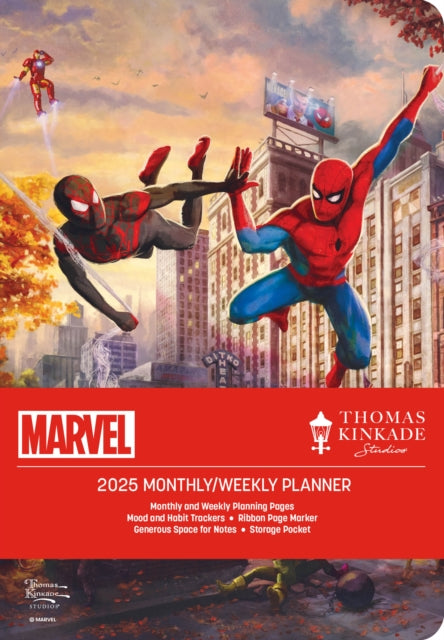 Marvels SpiderMan and Friends The Ultimate Alliance by Thomas Kinkade Studios 12Month 2025 MonthlyWeekly Planner Calendar