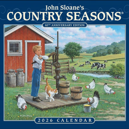 John Sloanes Country Seasons 2026 Deluxe Wall