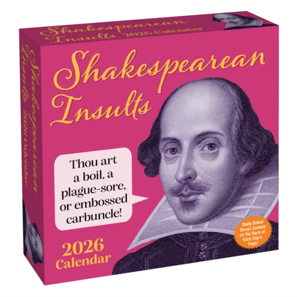 Shakespearean Insults 2026 DaytoDay Calendar