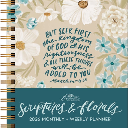 Scriptures and Florals 12Month 2026 Hardcover