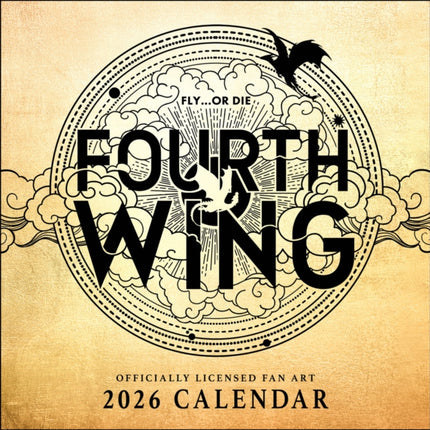 Fourth Wing Officially Licensed Fan Art 2026 Wall Calendar