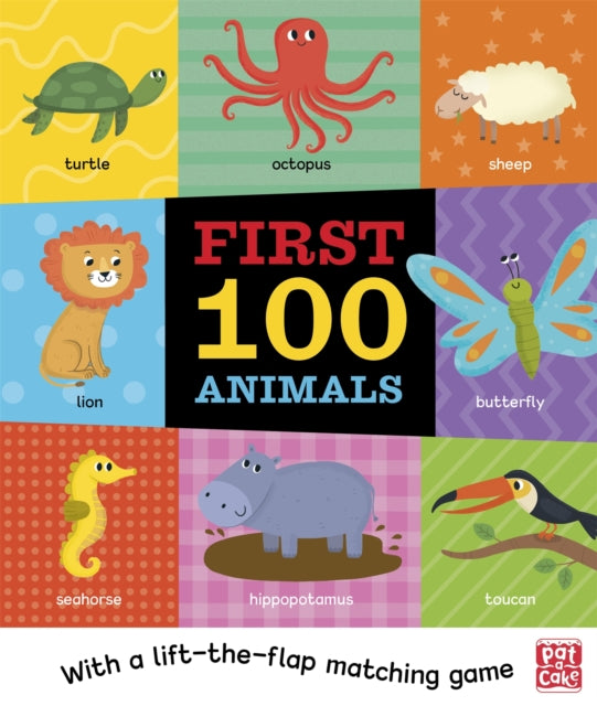 First 100 Animals: A board book with a lift-the-flap matching game