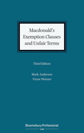 Macdonald's Exemption Clauses and Unfair Terms