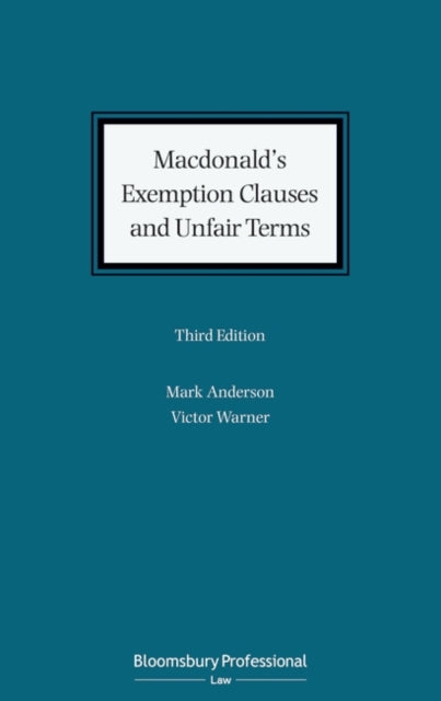 Macdonald's Exemption Clauses and Unfair Terms