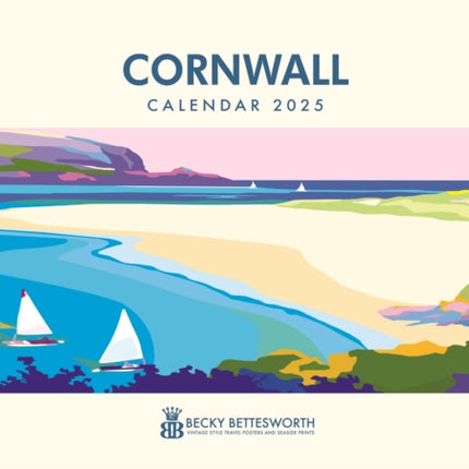 Cornwall Becky Bettesworth A4 Calendar 2025