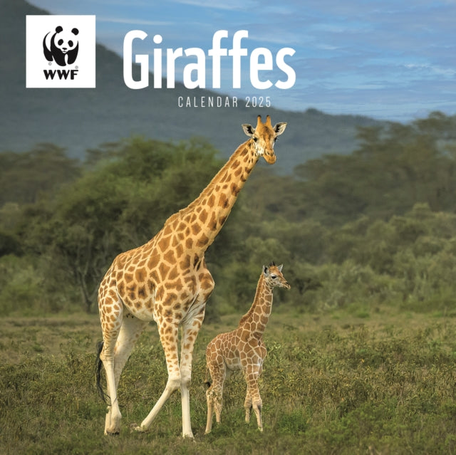 WWF Giraffes Square Wall Calendar 2025