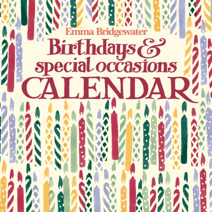 Emma Bridgewater Birthday Candles Perpetual Midi Calendar 2025