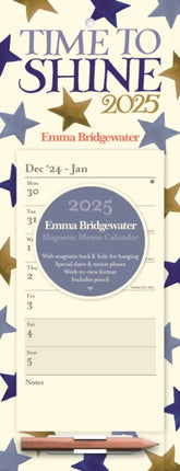 Emma Bridgewater Stormy Stars WeektoView Magnetic Calendar 2025