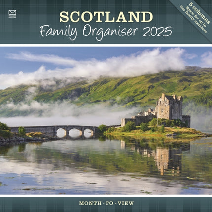 Scotland Family Organiser Planner Wall Calendar 2025