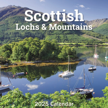 Scottish Lochs  Mountains Mini Easel Desk Calendar 2025