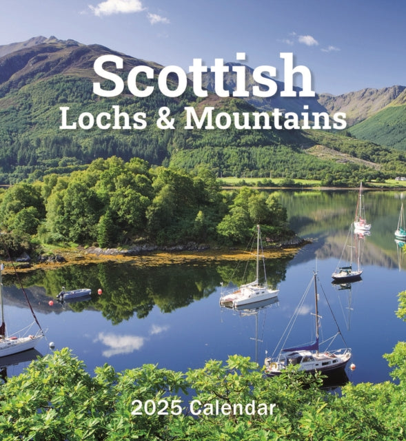 Scottish Lochs  Mountains Mini Easel Desk Calendar 2025