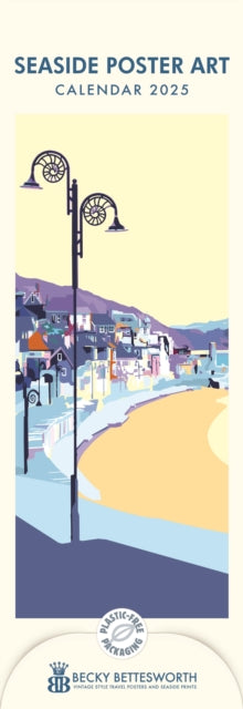 Seaside Poster Art Becky Bettesworth Slim Calendar 2025