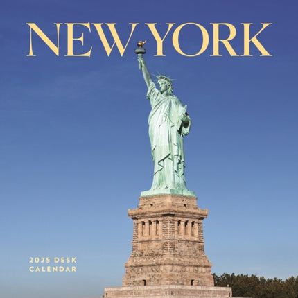 New York Easel Desk Calendar 2025